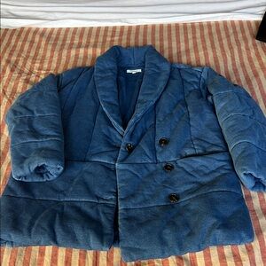 Women’s Blue Double-Breasted Denim Jacket